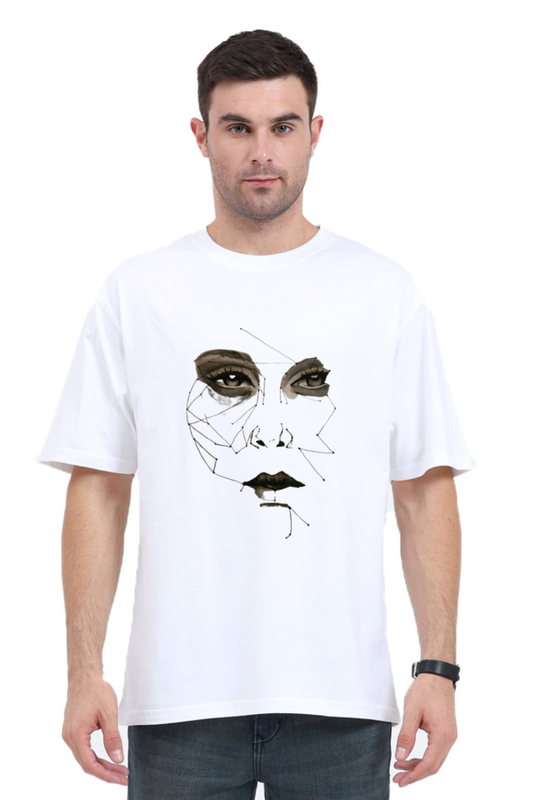 Unique Design Unisex Oversized Standard T-Shirt White